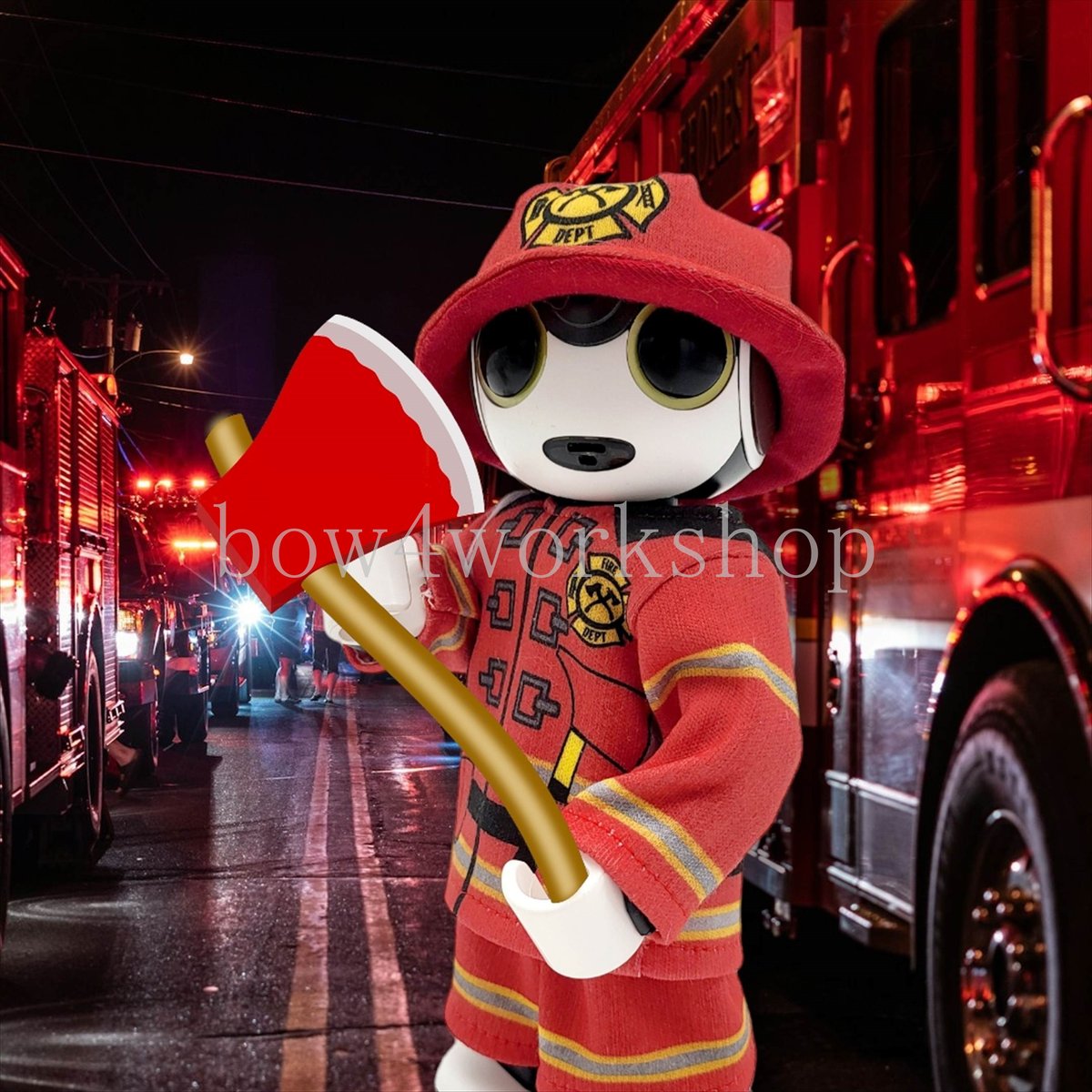 ラボット服ハンドメイド　消防士なりきり服　受注専用 ラボット服ハンドメイド 消防士なりきり服 受注専用 ロボホンの