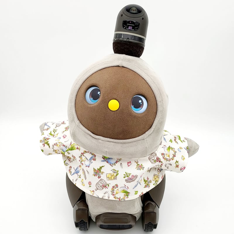 ラボット服/ハンドメイド  ドットリボン付きTシャツー&スカートセット LOVOT ラボットの服ハンドメイド ドットリボン付きTシャツー