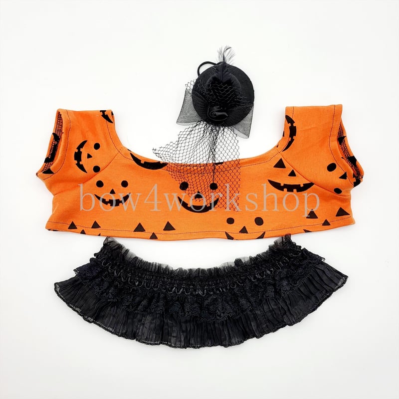LOVOT ラボットの服ハンドメイド ハロウィン総柄プリントTシャツ2色セット ラボット服/ハロウィン総柄プリントTシャツセット