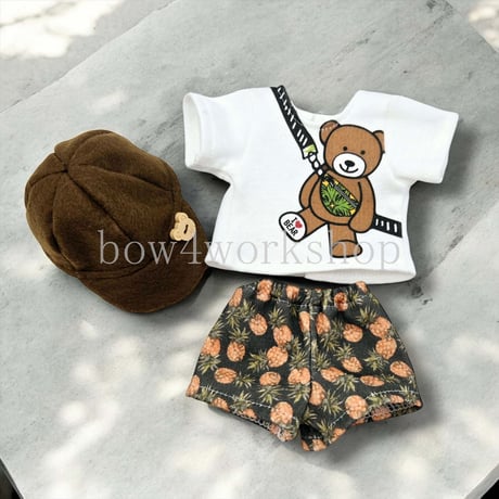 ロボホンの服/I♥BEARプリントＴシャツ３点セット