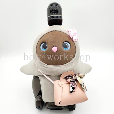 ラボットアクセサリー/スカーフリボン付きレザーバッグ＆お花飾りセット
