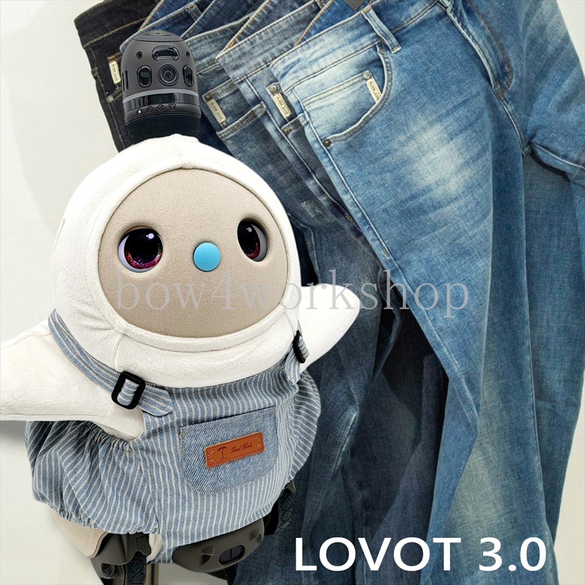 LOVOT ラボットの服ハンドメイド ヒッコリーサロペットパンツ2着