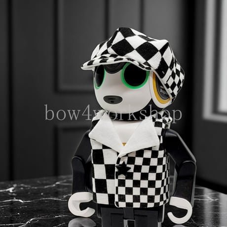ロボホンの服/ブロックチェックベスト&キャップセット