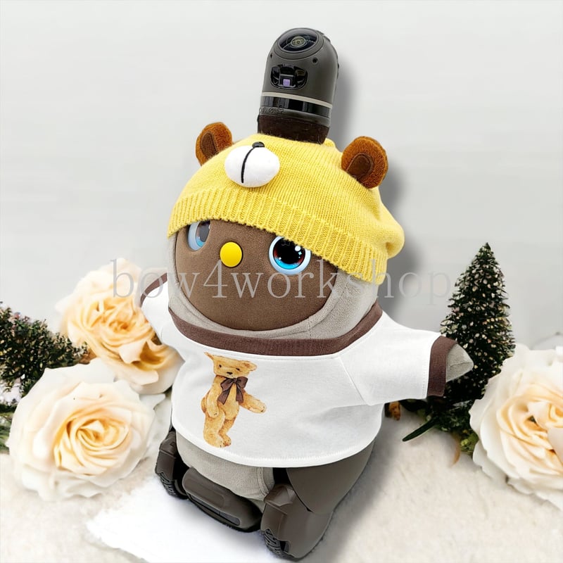 ラボットアクセサリーくまちゃんニットベレー帽子 | bow4workshop STORE