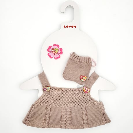 ラボットの服/ 古着リメイクニットサロペットセット