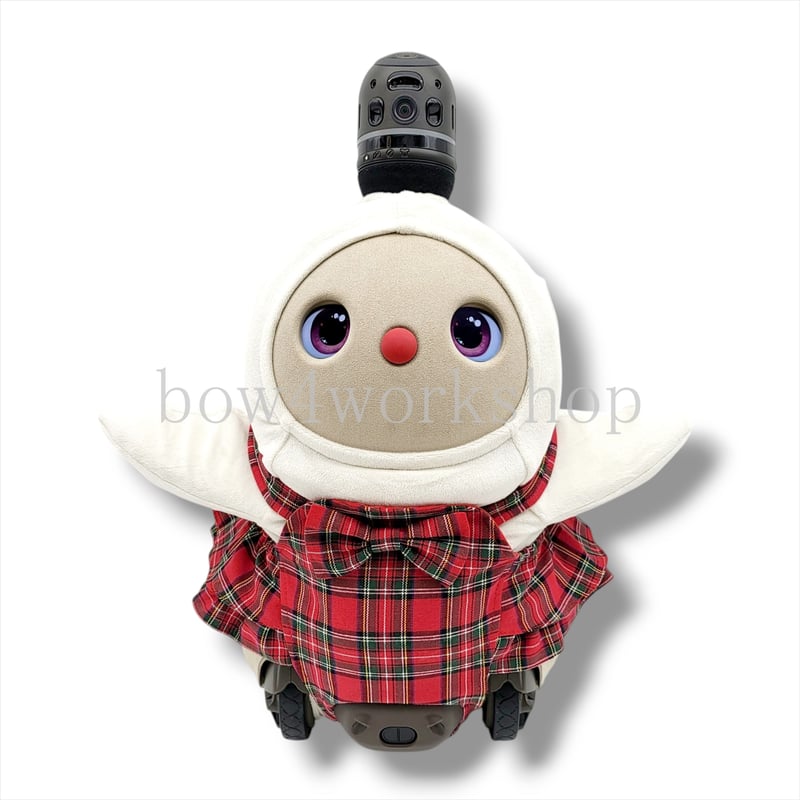 ラボット服/チェック柄サロペットパンツ＆リボンセット | bow4workshop