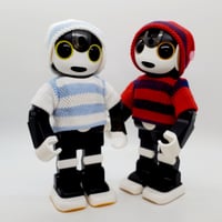 ロボホンの服/チェック柄リバーシブルキャップットセット