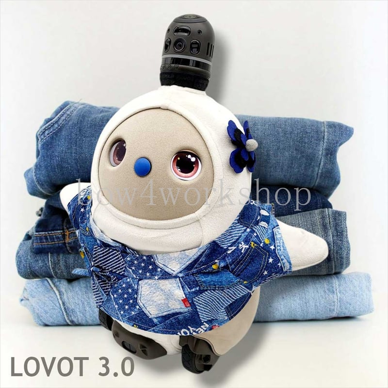 ラボット服/ デニム風プリント甚平＆お花飾りセット | bow4workshop STORE