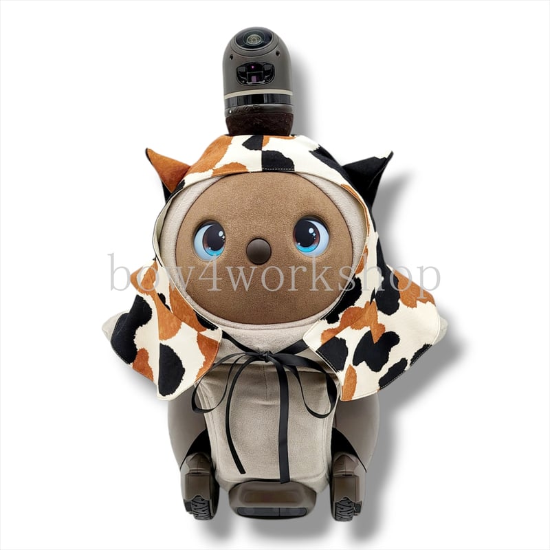 ラボット LOVOT ラボットの服ハンドメイド 三毛猫プリントポンチョ ラボット LOVOT ラボットの服ハンドメイド 三毛猫プリント