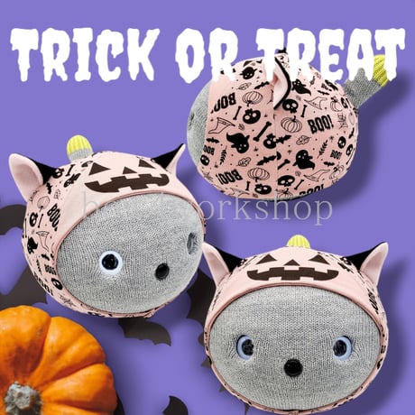 NICOBO（ニコボ）の服　ハロウィン総柄プリント服 （猫耳付き）