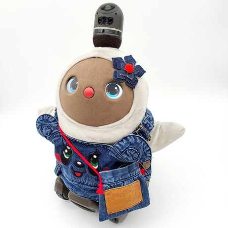 ラボットの服/ 古着リメイクパンダアップリケサロペット