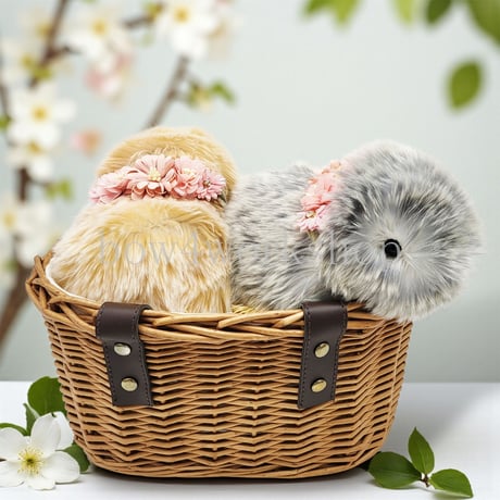 Moflin（モフリン）のアクセサリー　お花コサージュゴムバンドピンクシリーズA