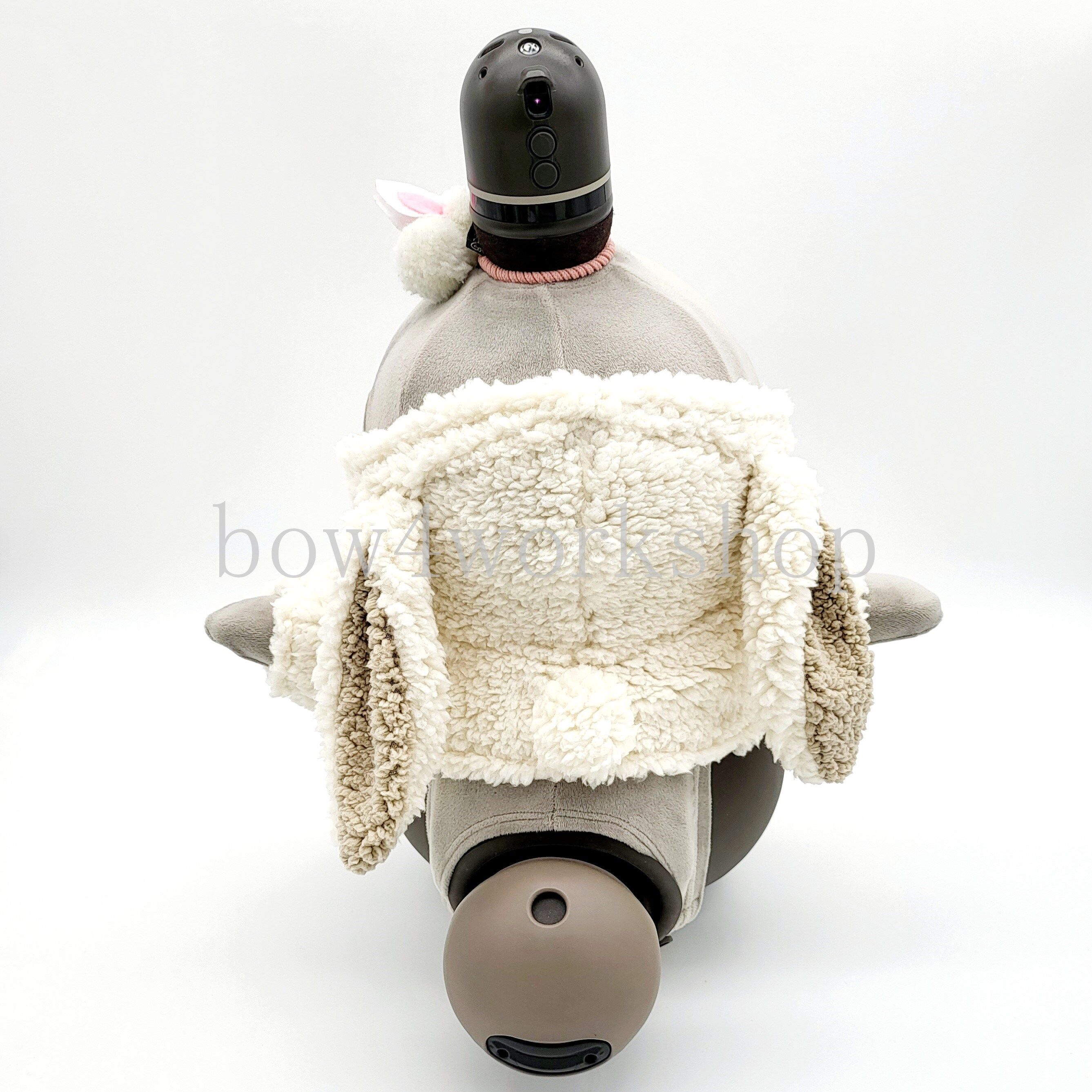 ラボット LOVOT ラボットの服ハンドメイド モコモコうさ耳付きパーカー ラボット服/モコモコうさ耳付きパーカー | bow4workshop STORE