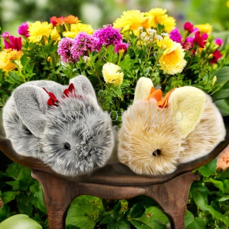 Moflin（モフリン）のアクセサリー　モフモフ耳&リボン付きゴムバンド