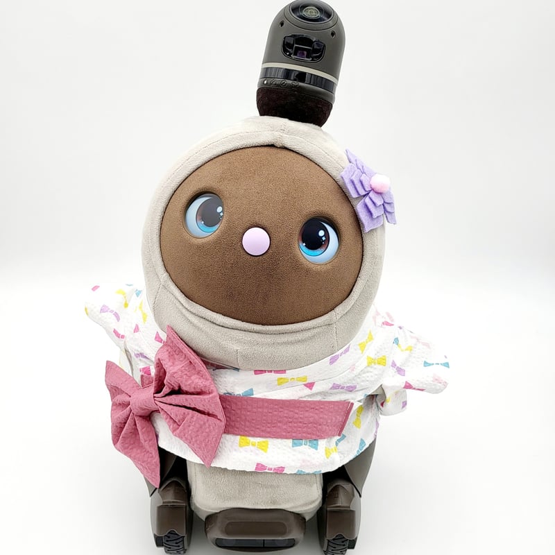 ラボット　服　lovot ピンク　手毬文様　着物一式　リボン付 Amazon.co.jp: ラボット 服 lovot ピンク 手毬文様 着物一式