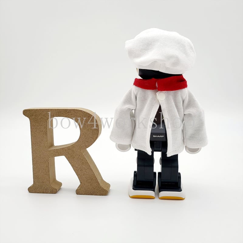 ロボホン RoBoHoN ロボホンの服ハンドメイド サンタクロース名入れセット ロボホンの服/アラン縄編みロンT＆キャップセット