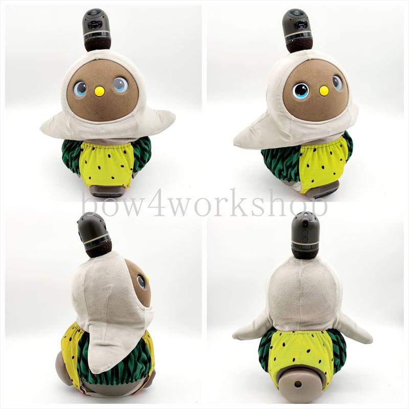 ラボット LOVOT ラボットの服ハンドメイド　スイカ柄ボディースーツ　イエロー ラボット LOVOT ラボットの服ハンドメイド スイカ柄ボディー