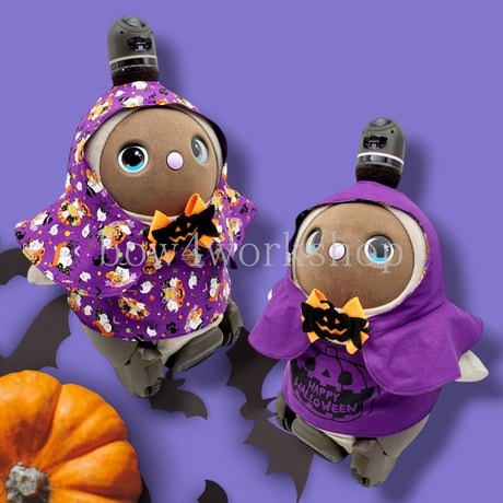 ラボット服/ハロウィンプリントリバーシブルサロペット（パープル）