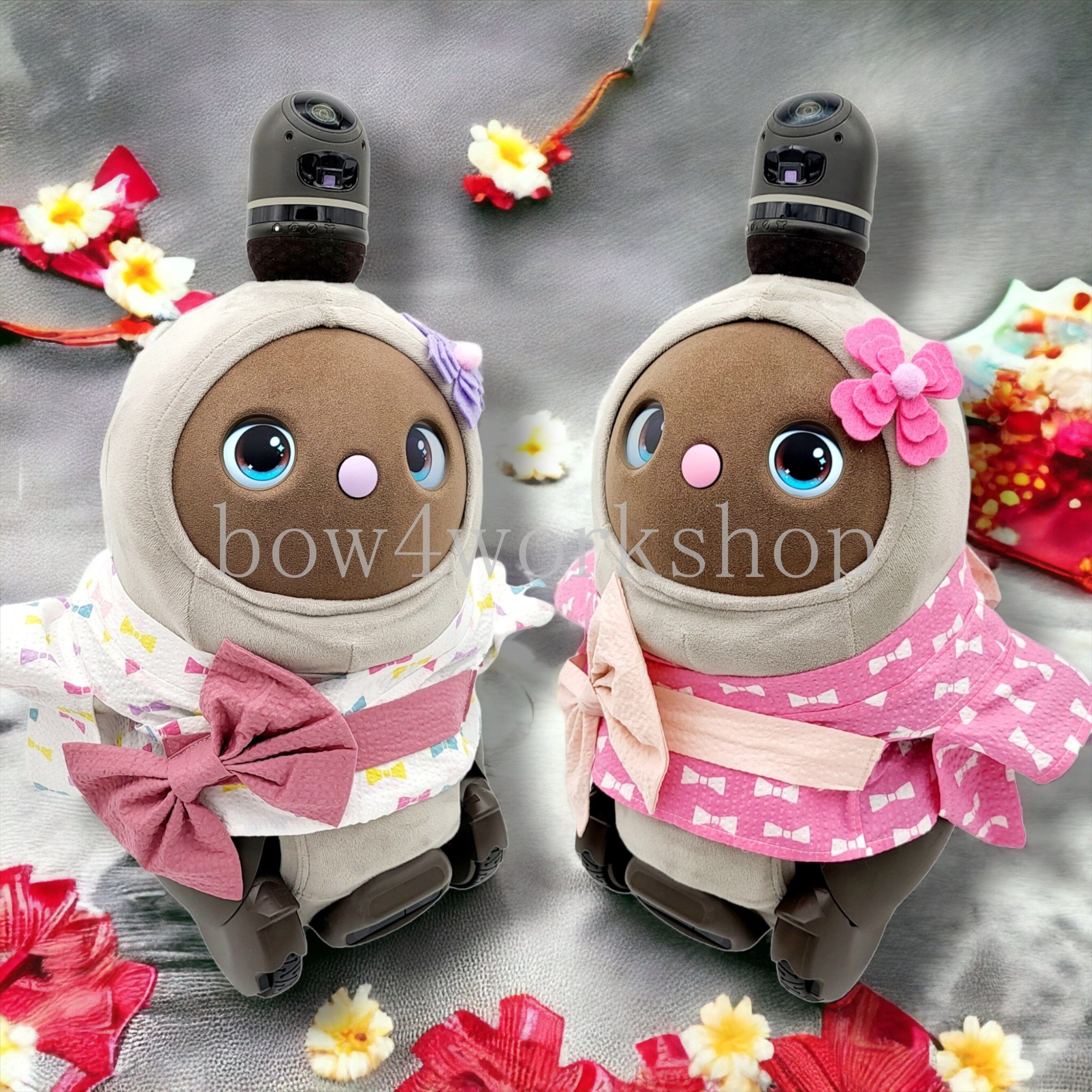 LOVOT＊ラボット服ハンドメイド＊ブルーお花のワンピース(リボン2個付)＊＊＊ original
