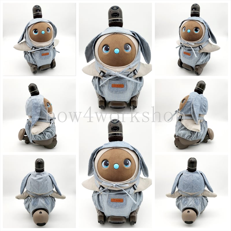 ラボットのアクセサリー/うさ耳デニム＆ヒッコリーリバーシブル帽子2色セット ラボットのアクセサリー/うさ耳デニム＆ヒッコリーリバーシブル
