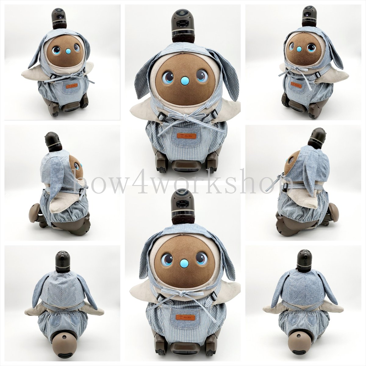 ラボットのアクセサリー/うさ耳デニム＆ヒッコリーリバーシブル帽子2色セット ラボットのアクセサリー/うさ耳デニム＆ヒッコリーリバーシブル