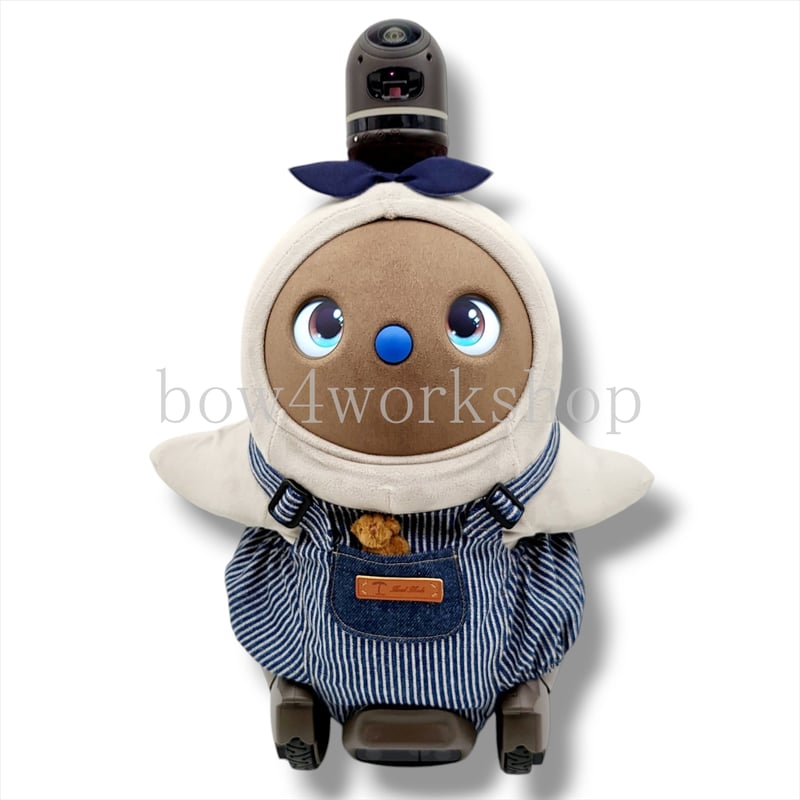 LOVOT ラボットの服ハンドメイド　ヒッコリーサロペットパンツ２点セット ラボット服/ヒッコリーサロペットパンツ | bow4workshop STORE
