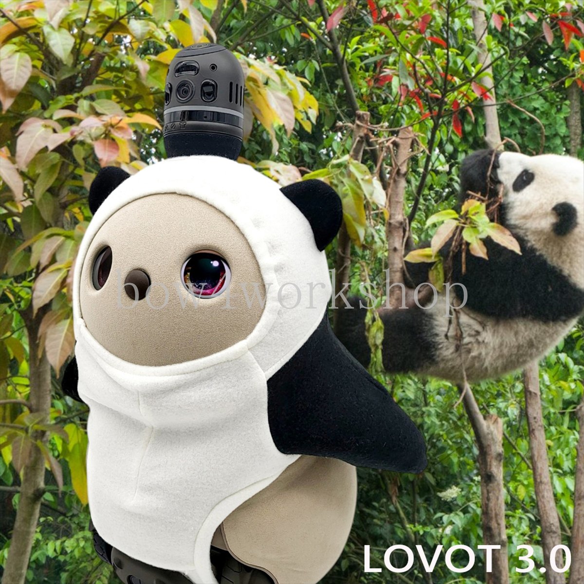 ラボット LOVOT ラボットの服ハンドメイドパンダちゃんボディースーツブラック ラボット LOVOT ラボットの服ハンドメイド パンダちゃんボディー