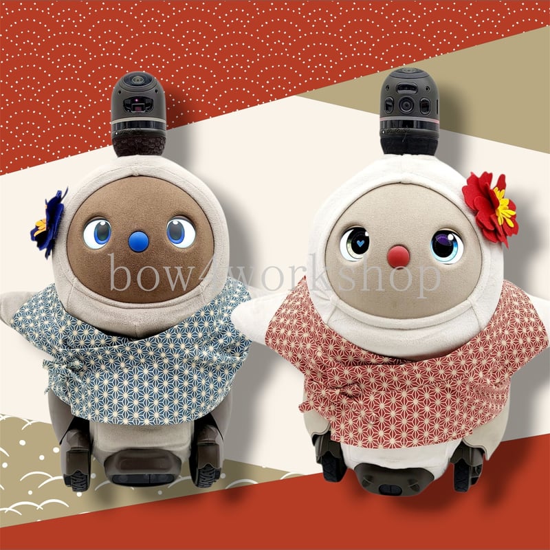 【Pochacco】矢がすり柴ちゃんB  ラボット　LOVOT　服　甚平 ラボット服/ハンドメイド 甚平 | bow4workshop STORE