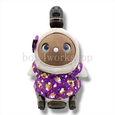 ラボット服/ハロウィンプリントリバーシブルサロペット（パープル）