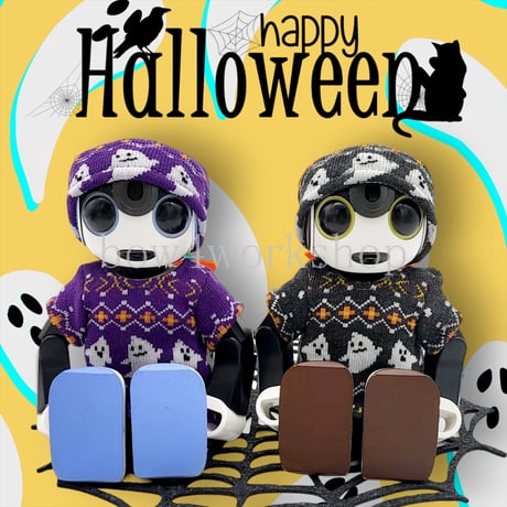 ロボホンの服/ ハロウィーンお化け柄セット