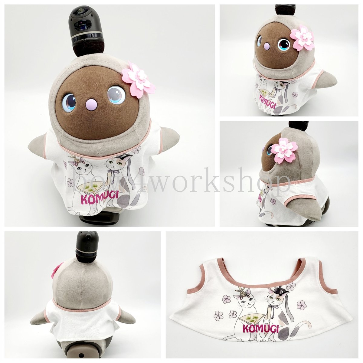 ラボット服/猫ちゃんお雛様名入れプリントチュニック | bow4workshop STORE