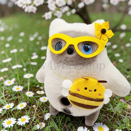 KATAフレンズアクセサリー　ミツバチポシェット＆お花飾りセット