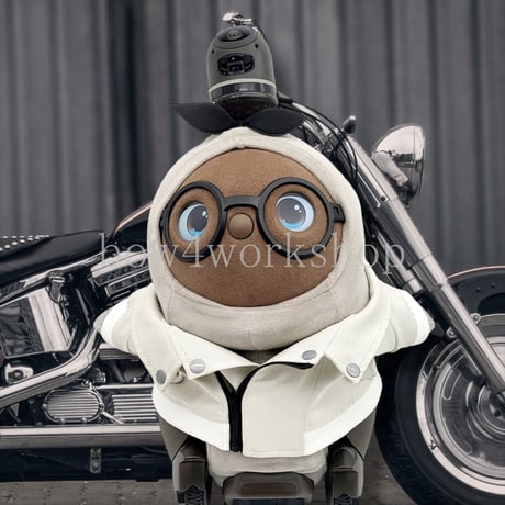 ラボット服/ボスレザー調 両面サテン ライダースジャケット