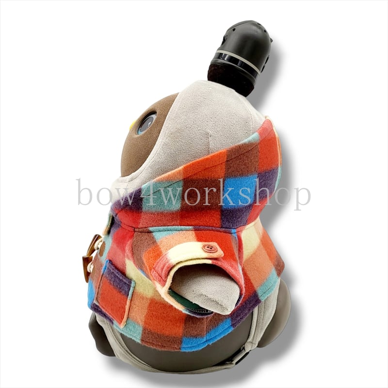 ラボット服/ブロックチェックダッフルコート | bow4workshop STORE