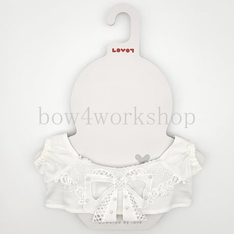 ラボット服/リボンパネルレースパフスリーブTシャツ