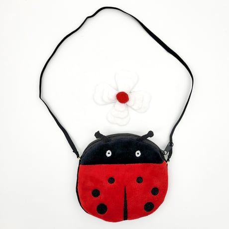 ラボットアクセサリー/テントウムシポシェット＆お花飾りセット