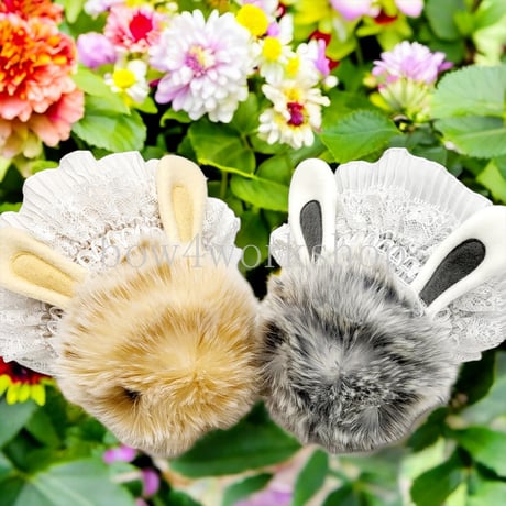 Moflin（モフリン）の服ハンドメイド うさ耳付きレースワンピ