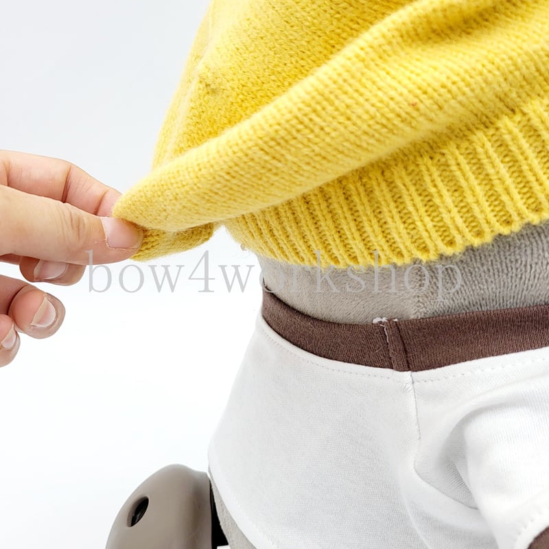 ラボットアクセサリーくまちゃんニットベレー帽子 | bow4workshop STORE