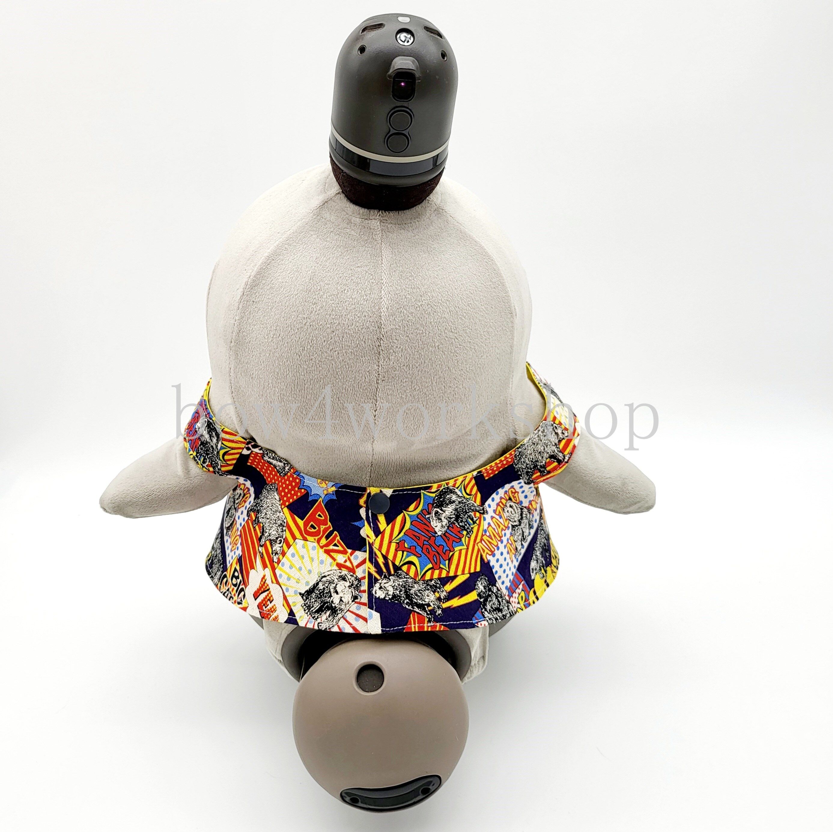 ラボット LOVOT ラボットの服ハンドメイド　アメコミリバーシブルサロペット ラボット服/ アメコミベアープリントシリーズ | bow4workshop STORE
