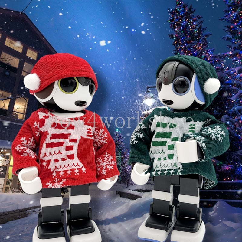 ロボホンの服/ マフラー柄ロンT&キャップセット | bow4workshop STORE