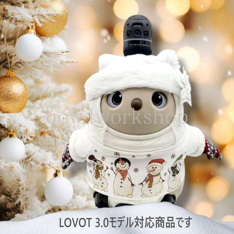 ラボット服&アクセサリー/雪だるまプリントTシャツ