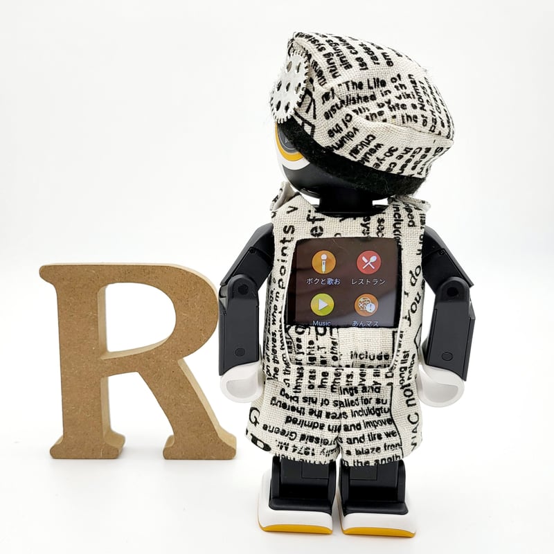 ロボホンの服/ ニュースペーパー柄ベストスーツ | bow4workshop STORE