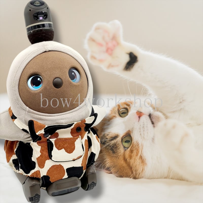 ラボット服/三毛猫プリントサロペットパンツ | bow4workshop STORE