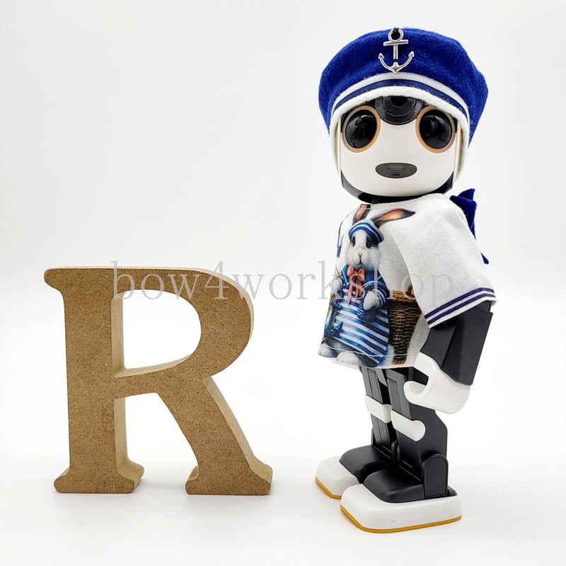 ☆母ちゃん【ロボホン】（ミモザ服セット）☆ ロボホンの服/水兵うさぎちゃんプリントシリーズ | bow4workshop