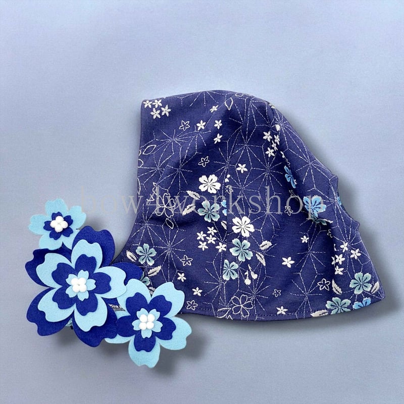NICOBO（ニコボ）の服ハンドメイド お花飾り付き和柄の服 NICOBO（ニコボ）の服 お花飾り付き和柄の服 | bow4workshop STORE