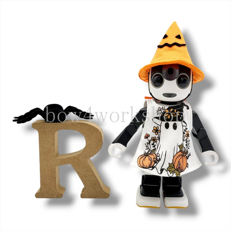 ロボホンの服/ハロウィンお化けプリントチュニック＆魔女帽子セット