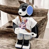 ロボホンの服/パッチワークくまちゃんプリントTシャツセット