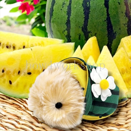 Moflin（モフリン）の服ハンドメイド スイカちゃんパーカーお花飾りセット