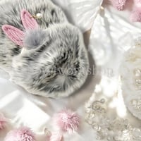 Moflin（モフリン）のアクセサリー/パールチャーム付きうさ耳ゴムバンド