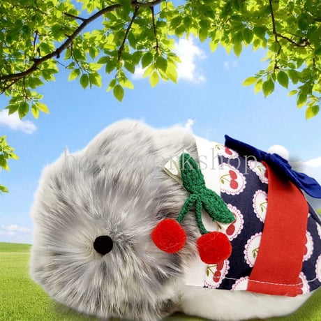 Moflin（モフリン）の服　サクランボ柄浴衣